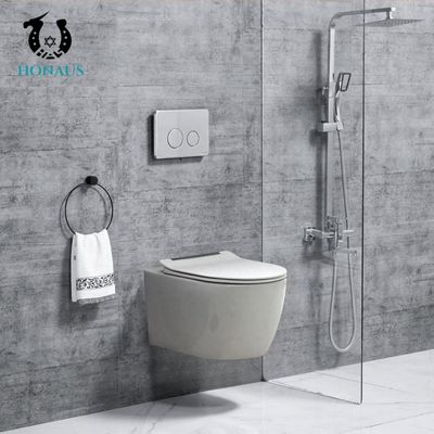 P Trap 180mm Compact Wall Hung Toilet Bowl Square Floating Toilet Bowl