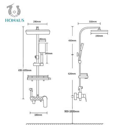 Rainfall Spray Exposed Valve Showers