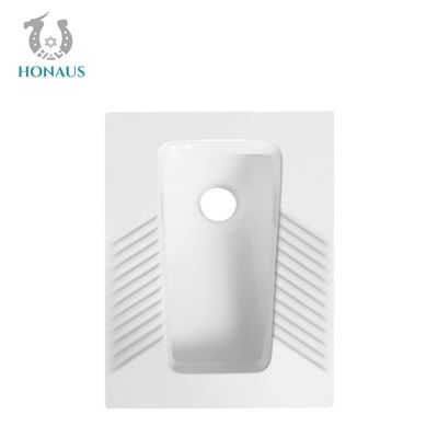Household Public Ceramic Squat Pan Toilet Anti Odor Commercial Washdown S Trap
