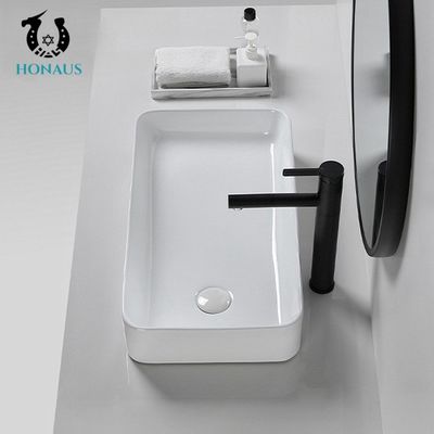 Balcony Bathroom Countertop Basin Square Sink Side Drainage 610*350*590mm