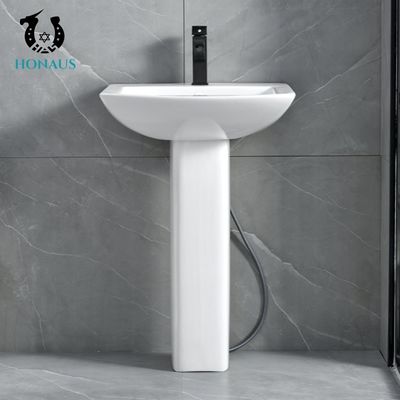 Creamic Full Pedestal wash Basin Floor Mounted Bathroom Sanitary Ware