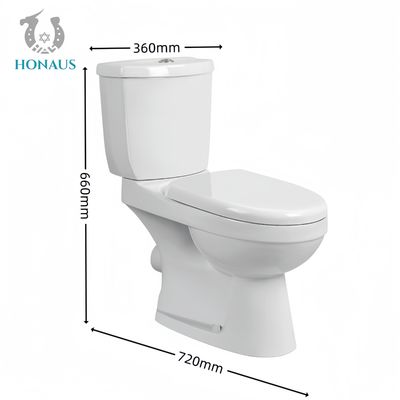 Bathroom S/P Trap Two Piece Toilet Bowl Water Saving Floor Mounted