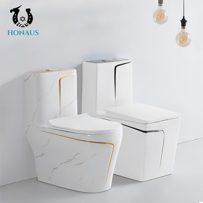 Vortex Flushing Square One Piece Toilet Bowl Dual Flush S Trap Colored Ceramic