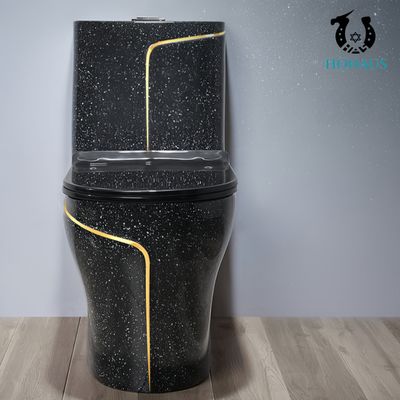 Vortex Flushing Square One Piece Toilet Bowl Dual Flush S Trap Colored Ceramic
