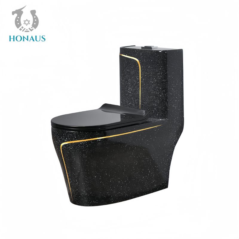 Vortex Flushing Square One Piece Toilet Bowl Dual Flush S Trap Colored Ceramic