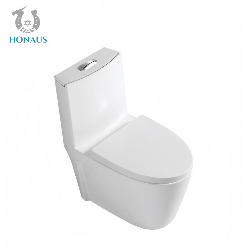 Premium Ceramic One Piece Toilet Bowl Luxury Dual Flush Floor Mounted Hotel House